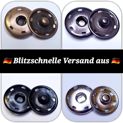 6-10 St, 10,15,20,25, mm Metall Druckknöpfe Druckknopf Metall zum annähen ⭐⭐⭐⭐⭐ - Bild 1 von 4