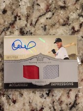 2011 Topps Marquee Yunel Escobar Acclaimed Impressions Jersey Auto /150