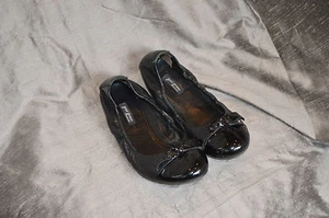 PAUL GREEN MUNCHEN Ballet Negro Patente Cuero Puntera Talla 9 EE. UU. 7 Reino Unido - Imagen 1 de 5