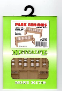METCALFE MINI KIT - PO503 - PARK BENCHES - OO/HO - new - laser cut card kit - Picture 1 of 2