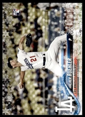 2018 Topps Holiday Walker Buehler Rookie Los Angeles Dodgers #HMW61 - Image 1 of 2