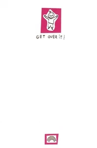Funny Encouragement Get Over It Move On Bigger Better Plans Ahead Greeting Card - Picture 1 of 3