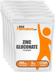 Zinc Gluconate Powder - Gluten Free, 285Mg per Serving - 5 Kilograms (11 Lbs) - - Picture 1 of 12