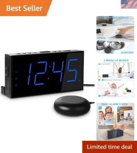 Extreme Bed Shaker Alarm Clock with Adjustable Volume and Brightness Control - Picture 1 of 13