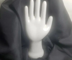Soporte de anillo de joyería de cerámica vintage blanco a mano de 9" exhibición de cerámica sin astillas  - Imagen 1 de 4