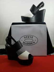 Steve Madden Seemed Wedge Platform Sandals 8 - Picture 1 of 12