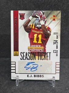 E.J Bibbs 2015 Contenders Season Ticket  #182 Rookie Auto Browns - Picture 1 of 2