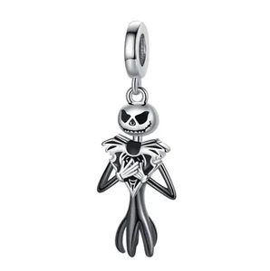 Scheletro argento sterling 925 teschio Sally per bracciale regalo natale halloween - Foto 1 di 1
