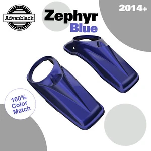 Advanblack Zephyr Blue 8" Saddlebag Speaker Lids Fitsr Harley Touring 14+ - Picture 1 of 7