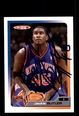 Signed Basketball Card Auto Jackie Butler 2005-06 Topps Total #184 Knicks - Image 1 of 2