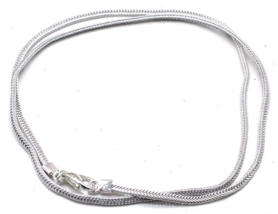 Hermoso adorable collar de cadena de plata de ley 925 hecho a mano para regalo Foto 1 de 4