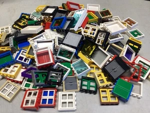 1 Pound Of Lego Assorted Windows Mixed Lot 1lb Window pane,bars,inserts - Picture 1 of 4