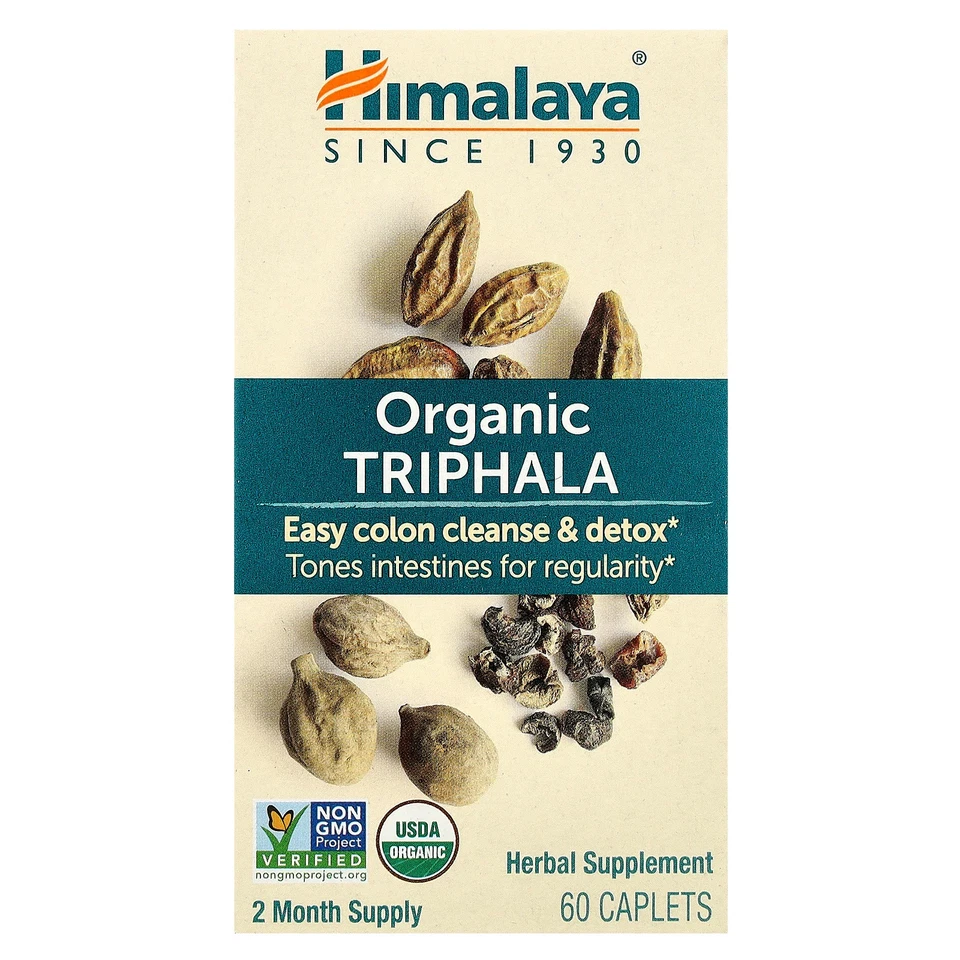 Himalaya Triphala 60 Comprimidos Sin Gluten, Calidad GMP Asegurada, Orgánico Foto 1 de 3
