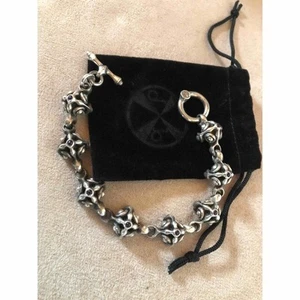DEAF BREED Men B-20 Bracelet Taujan Silver 18cm Necklace Used Good Condition - Picture 1 of 4