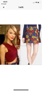 Alice + Olivia "Loran" Floral Jacquard Minirock 2015 RTW Collection Gr. 2 - Bild 1 von 7