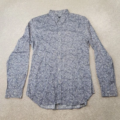 Camisa Paul Smith Para Hombre Mediana Azul Ditsy Estampado Floral Manga Larga Hecha en Portugal Foto 1 de 4