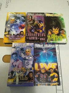Bibleman 5 VHS Lot Live Conquering Wrath Light in Darkness Lead Us Not Divided - Picture 1 of 11