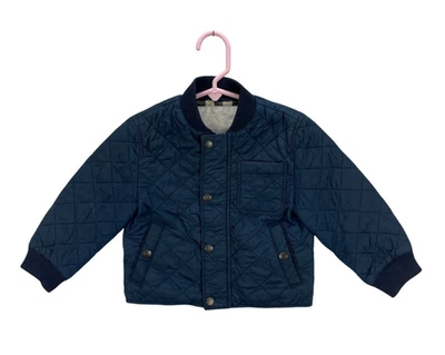 Burberry Quilted Jacket Toddler Boy 2Y US 2T Blue Nova Check Lining Warm Coat - Image 1 of 4