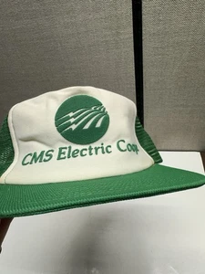 Vintage CMS Electric Coop Green and White Trucker Hat - Picture 1 of 5