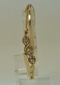 Armreif mit Diamanten Jugendstil antik aus 14 Kt 585 er Gold Armband fein - Bild 1 von 12