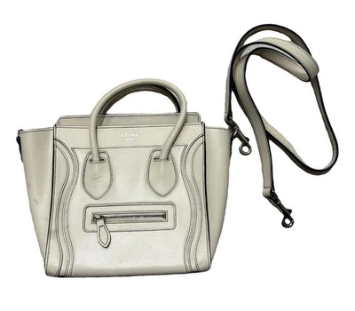 Bolso de Hombro Equipaje CELINE Cuero Micro Marfil Foto 1 de 4