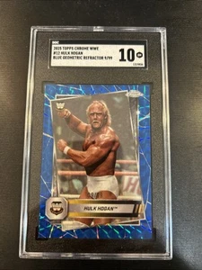 Hulk Hogan 2025 Topps Chrome WWE Blue Geometric #09/99 SGC 10 GEM MINT #12 - Bild 1 von 2