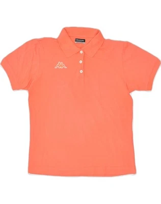 KAPPA Womens Polo Shirt UK 14 Medium Orange Cotton TG11 - Image 1 of 3
