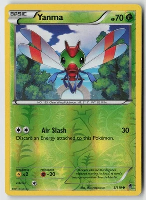Yanma 3/119 - XY - Phantom Forces Reverse Holo - PTCG - LP - Image 1 of 2