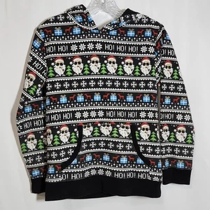 Seven Oaks Kids Size Large 14/16 Santa Pipe Sunglasses Christmas Sweatshirt - Picture 1 of 6