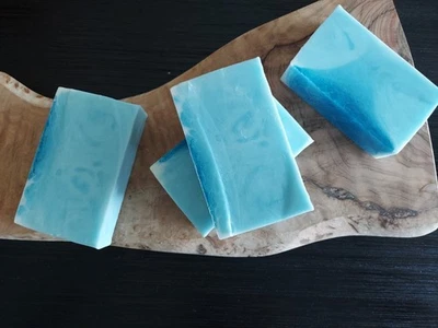 Аромат пассифрута и янтаря.  Домашнее мыло с маслом ши и медом.  Бар для ванны.  Парни - Изображение 1 из 4