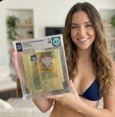 圣杯! WATA 8.5 金 NWC 世界锦标赛 1990 金 NES 卡带任天堂  — 第 1/3 张图片