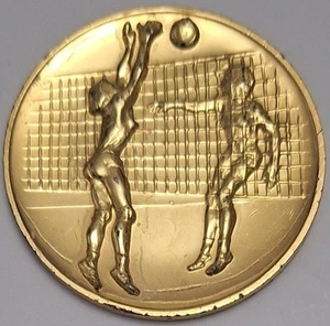 Medal Germany Volleyball Gold Tone Unterschleißheim Community Sports Awards 1994 - Picture 1 of 7