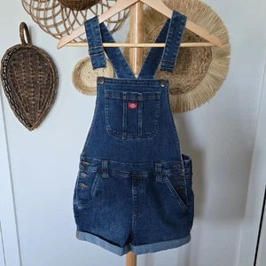 Dickies Girls L Overalls Medium Wash Denim Shorts - Picture 1 of 5