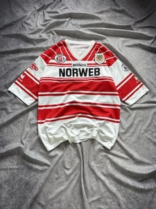 MAGLIA HOME WIGAN WARRIORS RUGBY LEAGUE 1990/1992 ELLGREN JERSEY TOP TAGLIA LARGE - Foto 1 di 9
