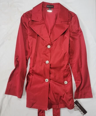 Dana Buchman Women's Red Blazer Jacket NOS NEW Modern Chic Size MEDIUM Button Up - Image 1 of 4