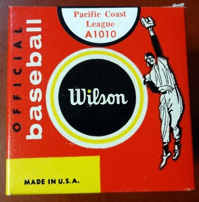 Bola de beisebol oficial Wilson Pacific Coast League não assinada - Imagem 1 de 4