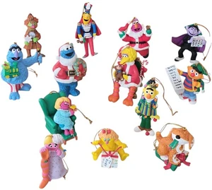 Vintage 1990's Grolier Jim Henson Sesame Street Christmas Ornaments Lot 13 READ - Picture 1 of 22