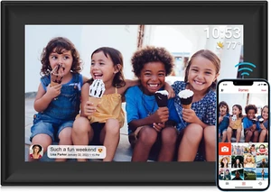 Digital Photo Frame, Wifi 10.1 Inch Digital Picture Frame Built in 32GB Storage - Picture 1 of 12