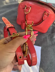Louis Vuitton alma bb Rose Litchi Monogram Vernis Hand Bag - Picture 1 of 15