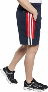 Adidas Men's 3 Stripe Shorts with Zipper Pockets, Size S, Color Legend Ink/White - Picture 1 of 6