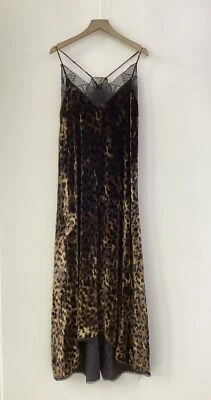 Women Zadig & Voltaire V-neck Lace Floral Velvet Slip Midi Dress - Image 1 of 4