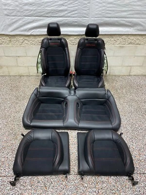 Mustang GT 2019 OEM Roush cuero gamuza conjunto de asientos combo punto rojo usado **leer** Foto 1 de 4