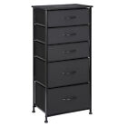 37.4" H Home Bedroom Entryway Storage Tower Rack Stand 5 Drawers, Drak Gray