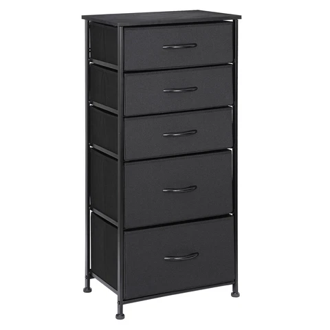 Dresser Storage Closets Tower Cabinet Organizer Unit for Bedroom with 5 Drawers Cover