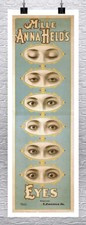 Magician Eyes Vintage Anna Held Magic Poster Rolled Canvas Giclee Print 17x45 in
