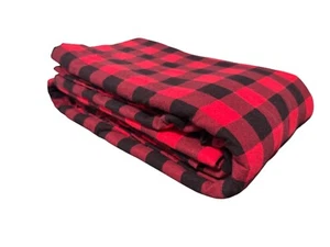 Sábana bajera Martha Stewart para Macys rojo búfalo a cuadros 100 % algodón franela talla doble - Imagen 1 de 4