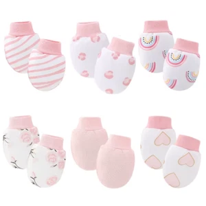 6Pairs/Lot Newborn Gloves Protection Face Baby Boy Mittens Soft Cotton Anti-Scra - Picture 1 of 7