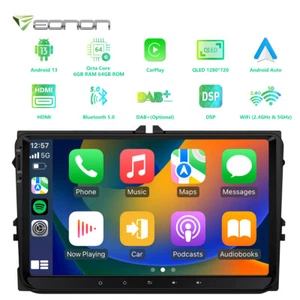 Für VW Skoda Seat VWA12S Android 13 8Kern 6+64 Autoradio 9" GPS Navi CarPlay DSP - Bild 1 von 23