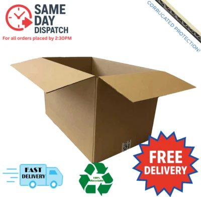 PACKAGING NOW 50 x QUALITY SINGLE WALL POSTAL MAILING CARDBOARD BOXES 8x6x6"