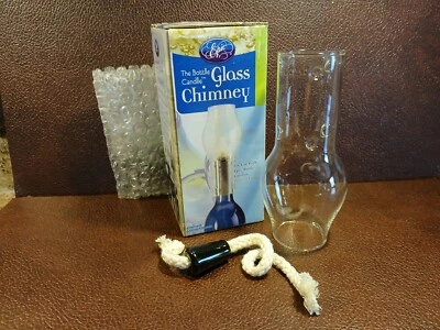 Nuevo en caja La botella vela vidrio chimenea convierte botellas de vino y champán en lámparas Foto 1 de 4